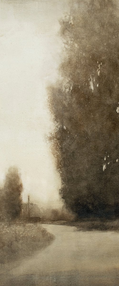 Country Road 211007, road and tree tonal landscape by Don Bishop