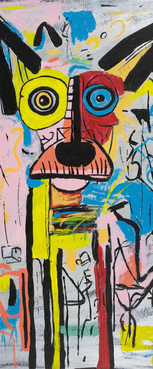 Self-Portrait of Basquiat's Dog III by Kosta Morr
