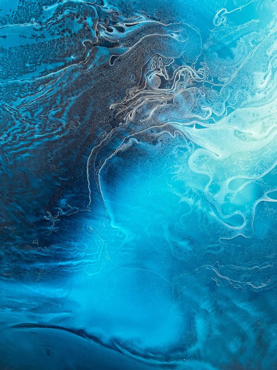 Abstract Ocean Fluid Art