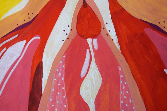 Viva la vulva! Juicy fruit —  PAINTING ORIGINAL GIFT HOME DECOR NAIVE ART OFFICE INTERIOR