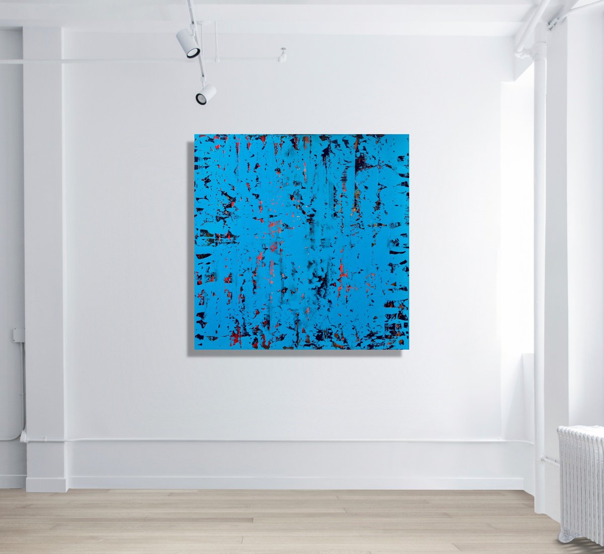 Abstract Acrylic Painting By Julijana Ravbar, 39 X 39", Blue Mystic, Original Artwork