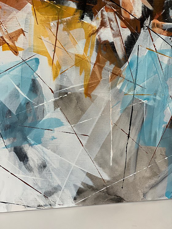 Orange, blue abstraction.