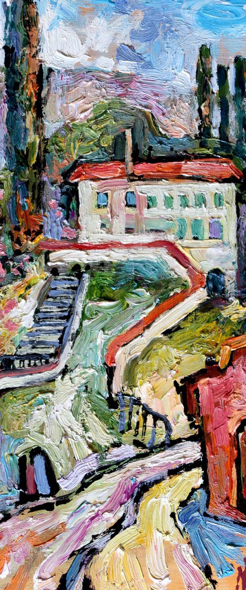 Boulevard Garavan. Menton. by Nikifor Swiristuhin