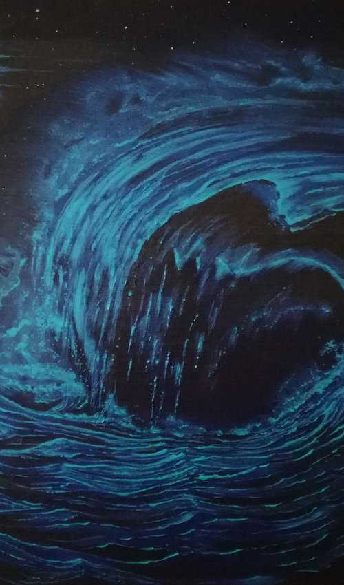 Wave. Original acrylic painting by Zoe Adams. by Zoe Adams