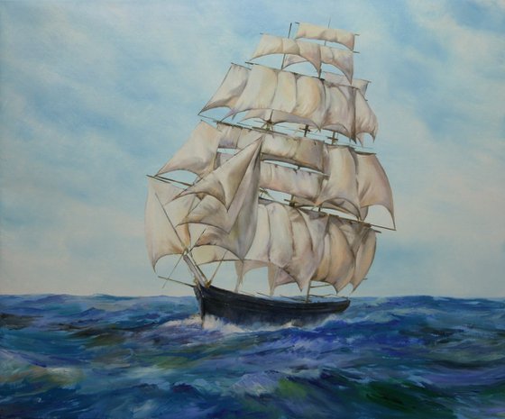 THE CUTTY SARK AT SEA