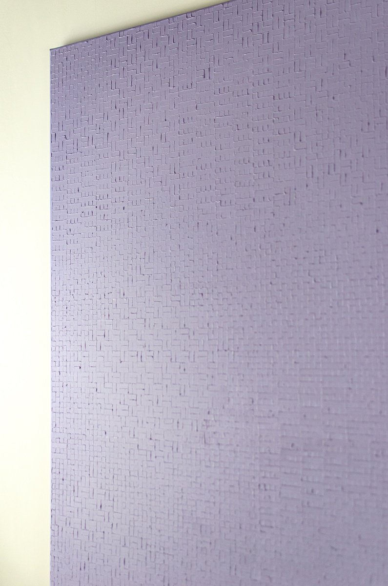 Geometric Abstract Oil Painting By Viva Hanu, 39 X 47", The Weaver, Original Artwork