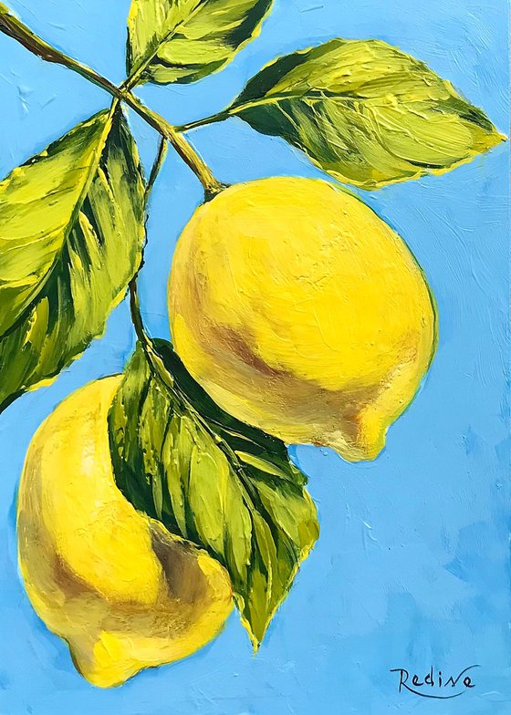 Lemons – framed original painting