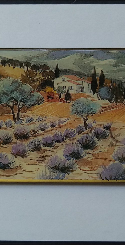 Landscape. Lavender blossom. by Yury Klyan