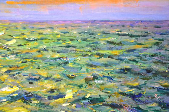 Dawn. Ocean.