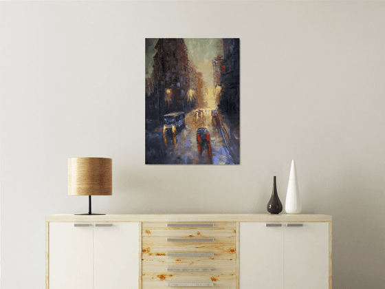 Lights of city -  2 (60x80cm, oil painting, ready to hang)