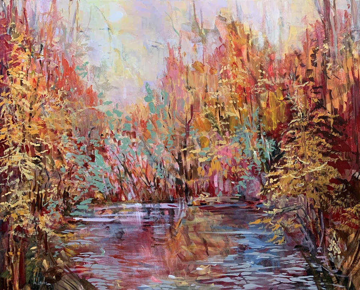 Impressionistic Painting , Deep Into The Forest Iii By Irina Laube, 39 X 31, Artwork For Sale On Artfinder