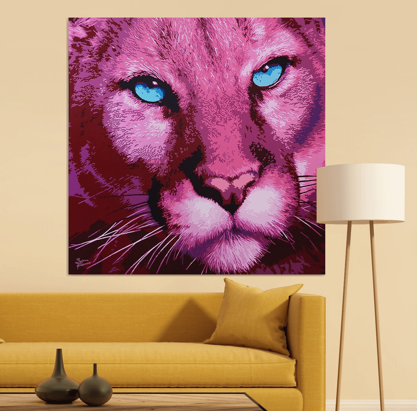 the pink business panther Art Print by nourbook