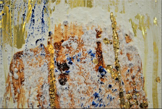 Golden Water II - Abstract Art - Acrylic Painting - Canvas Art - Framed Painting - Abstract Painting - Industrial Art