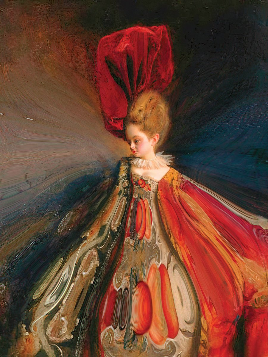 Abstract Portrait Print By Javier Diaz, 60 X 79, Pasarela 11, Original Artwork