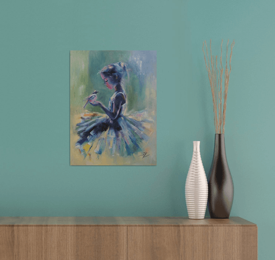 Girl with a bird