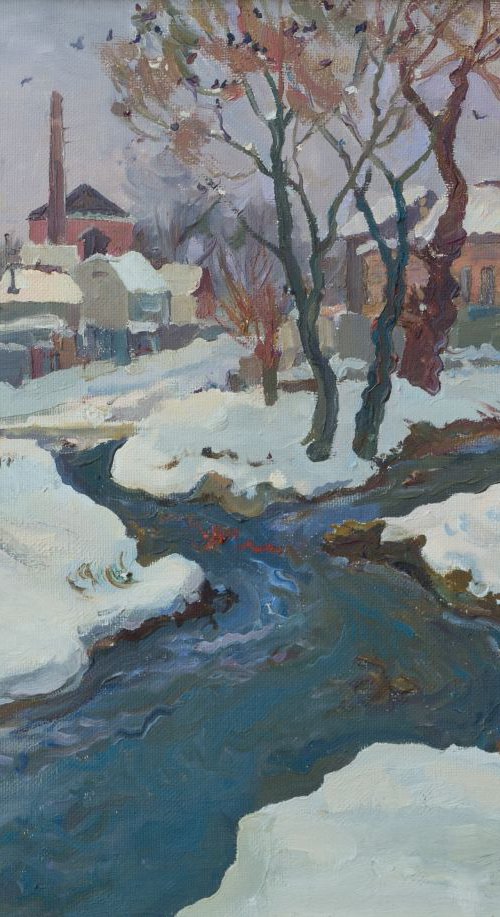 River Strizhen in winter by Victor Onyshchenko