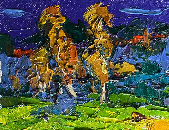 Autumn night rain