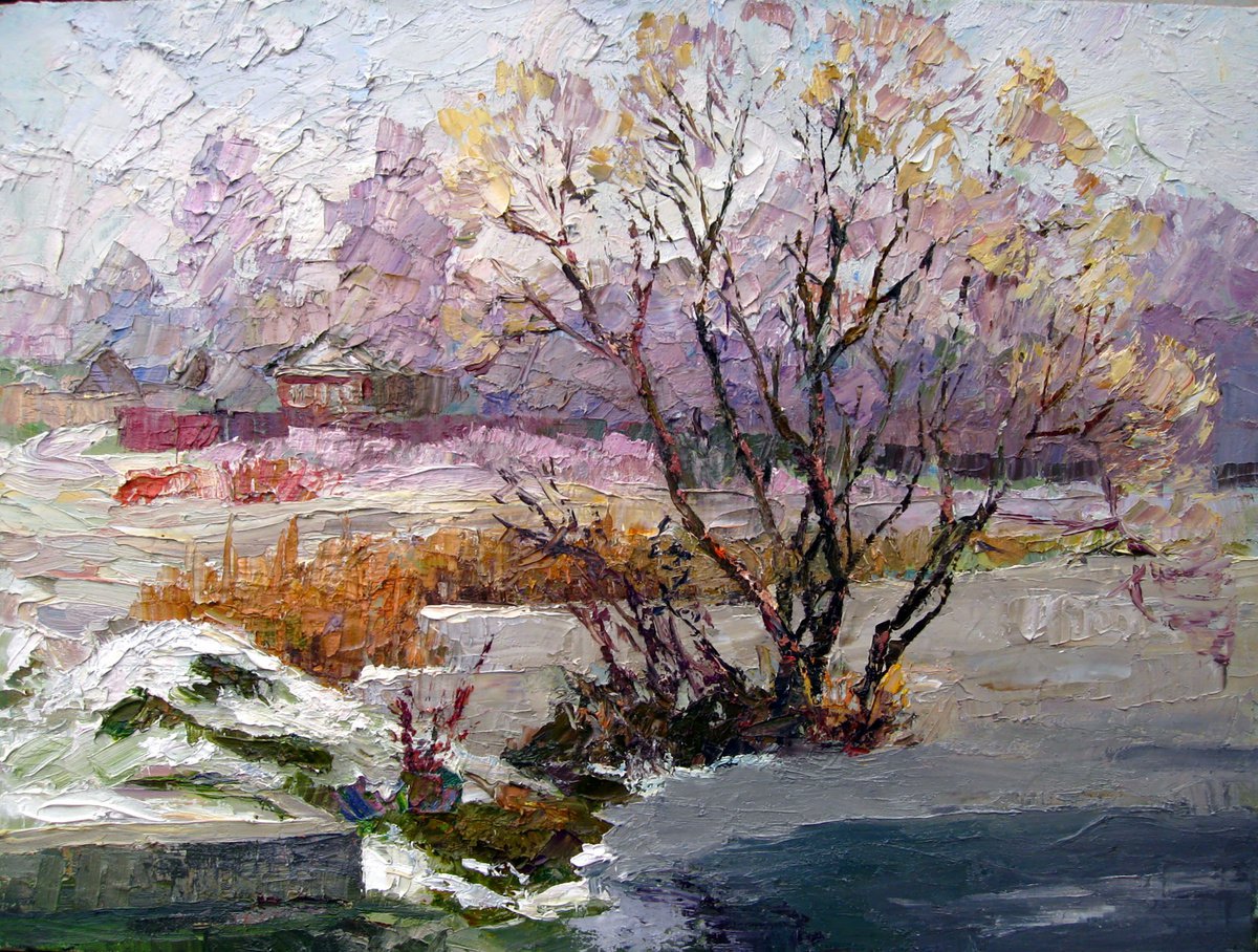 Oil painting Winter Crystal Serdyuk Boris Petrovich nSerb45 by Boris Serdyuk
