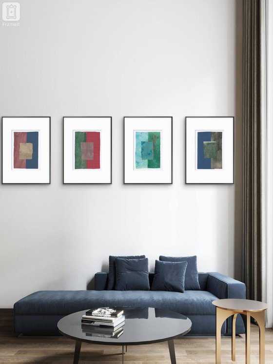 Geometric abstract wall art