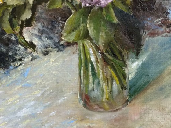 March bouquet - still life floral painting