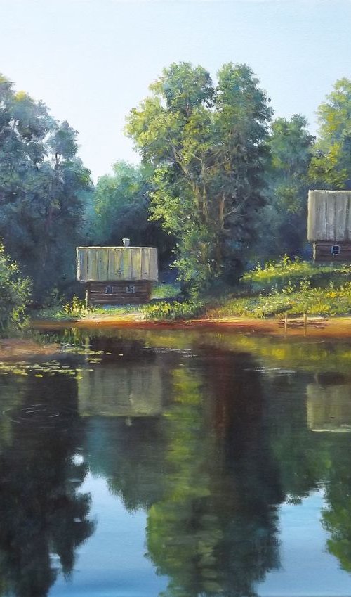Hut in the woods 2 by Oleg Riabchuk