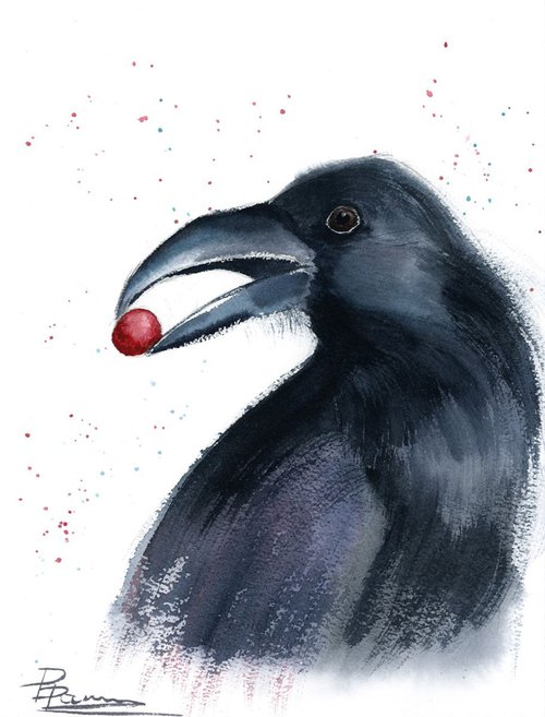 Raven portrait by Olga Shefranov (Tchefranov)