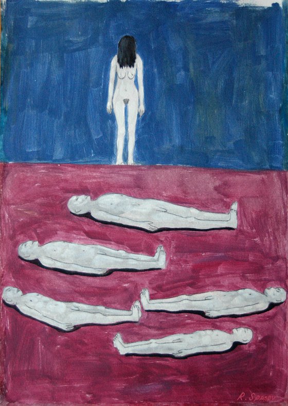 "Over The Hill". Drawing.