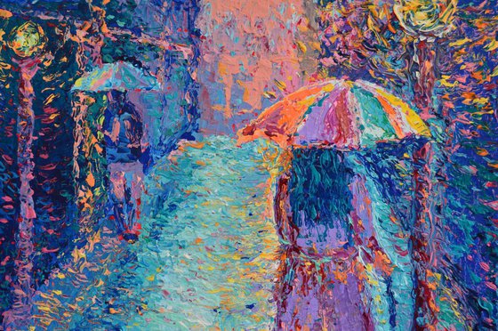 Girl with Rainbow Umbrella