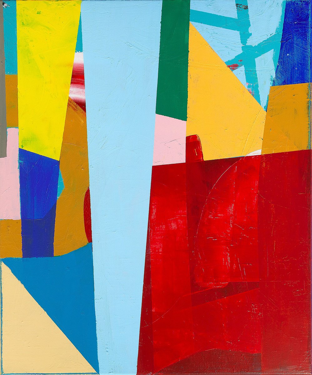 Geometric Abstract Acrylic Painting By Tommy Lennartsson, 20 X 24", #001, Original Artwork