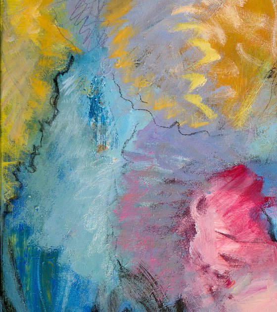 SPRINGTIME | ORIGINAL ABSTRACT PAINTING, ACRYLIC ON CANVAS