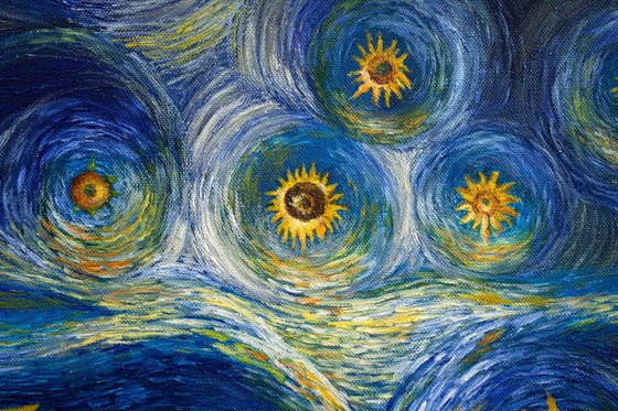 Sunflowers Universe XL size Van Gogh inspiration