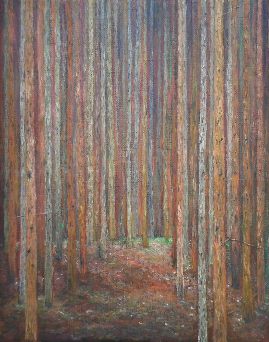 Homage To Klimt - Pine Forest By Emilia Milcheva, 22 X 28, Artwork For Sale On Artfinder