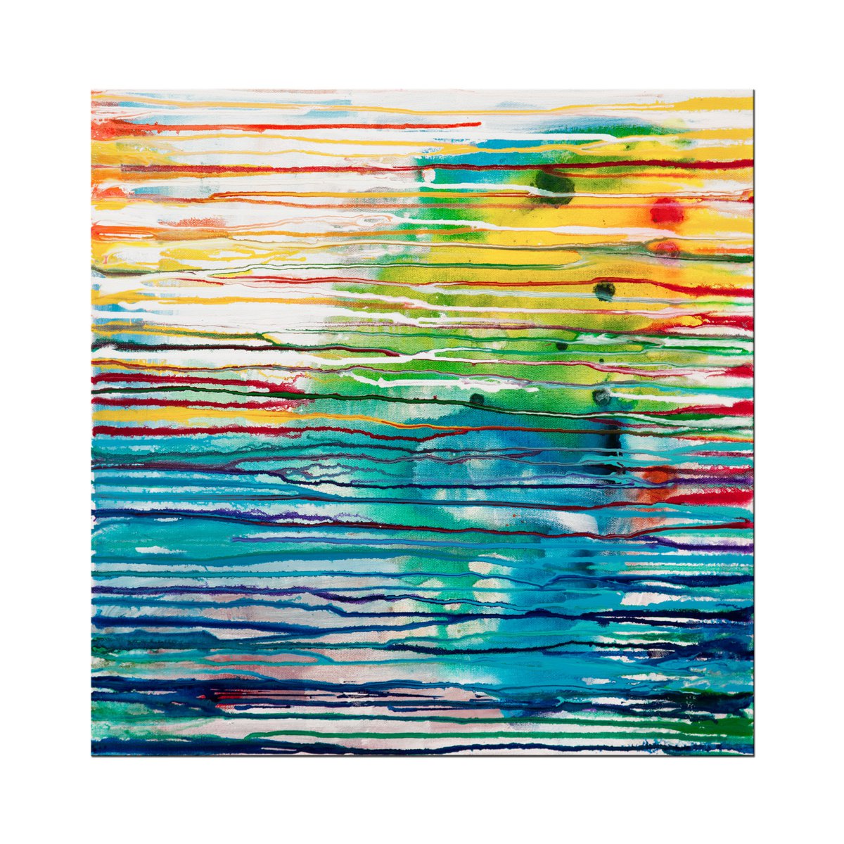 Abstract Painting By Hilary Winfield, 24 X 24, Underwater Magic 1, Original Artwork