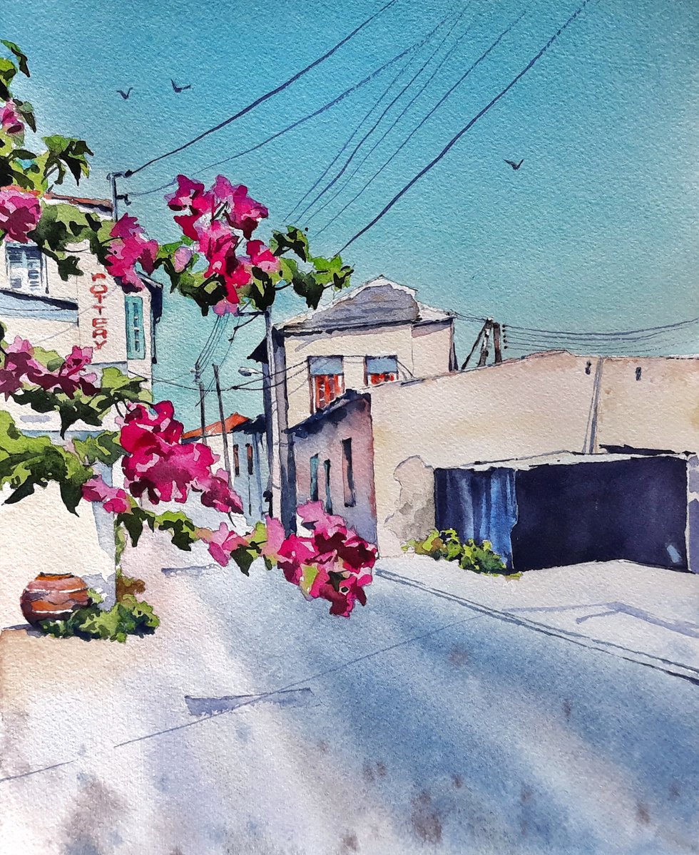 Kateryna Somyk | Original Watercolour | Ciprus | 20 X 25Cm | Artwork For Sale On Artfinder