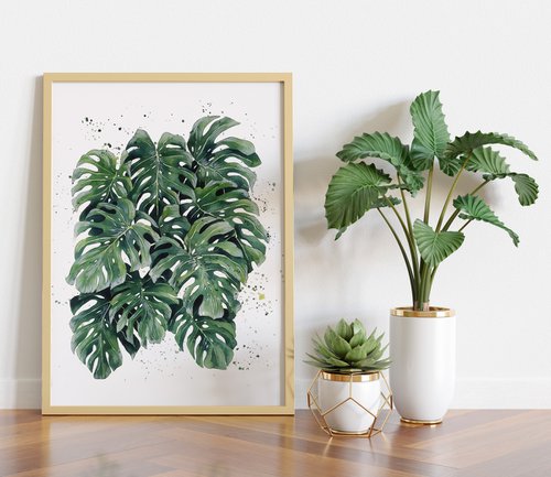 Monstera Deliciosa Leaves 4 by Ana Mogush