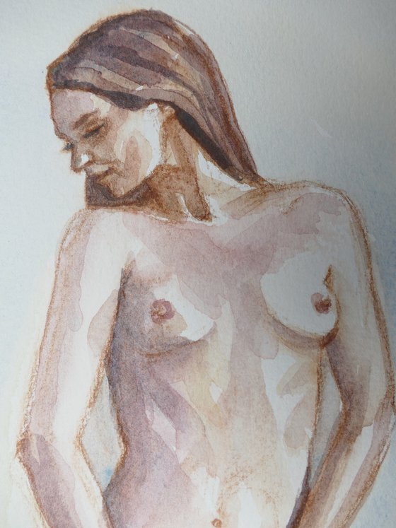 Standing female nude