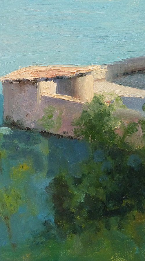 Shed on the banks of the Durance in Sisteron by Pascal Giroud