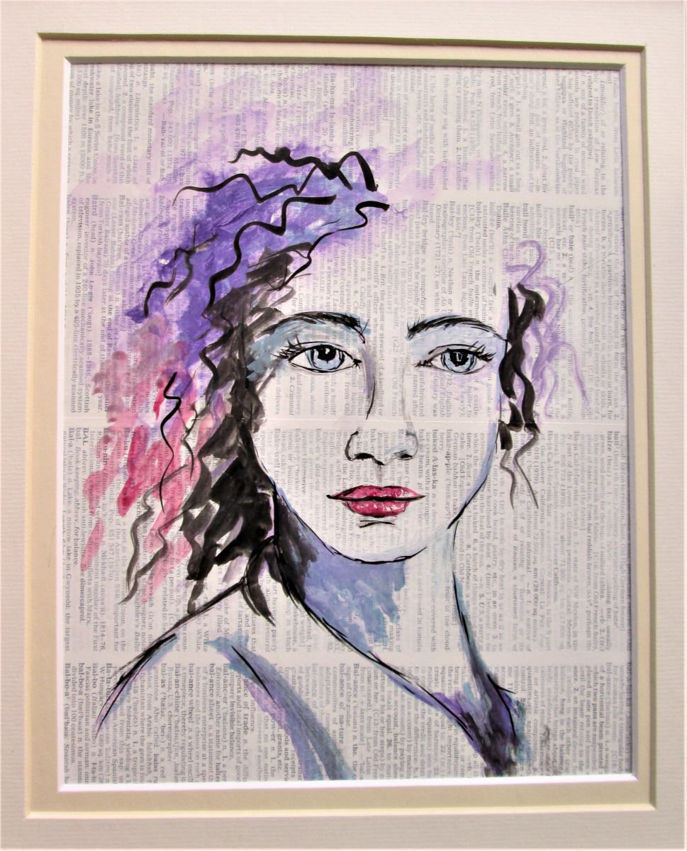 Portrait in Purple of a Woman by MARJANSART