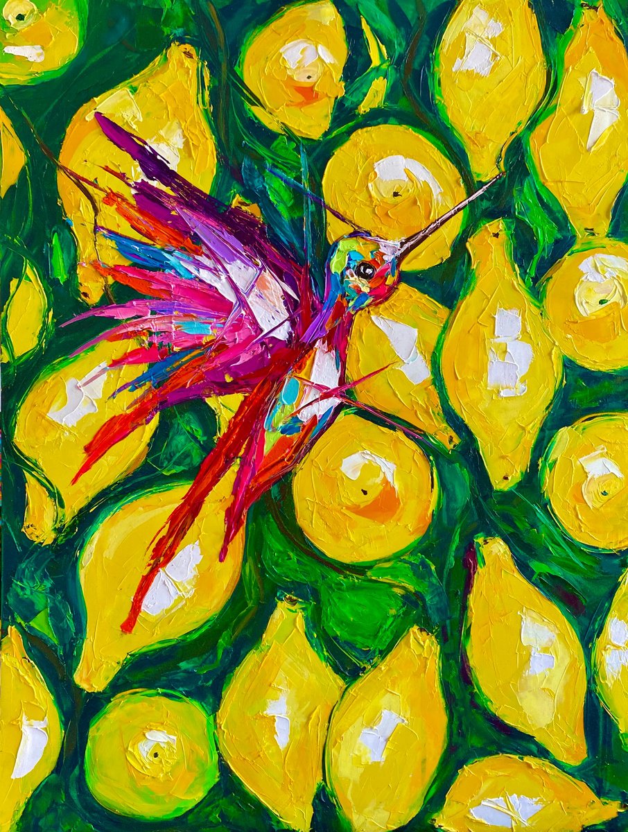 Expressive Oil Painting , Through The Lemon Grove By Lina Redford, 24 X 31, Artwork For Sale On Artfinder