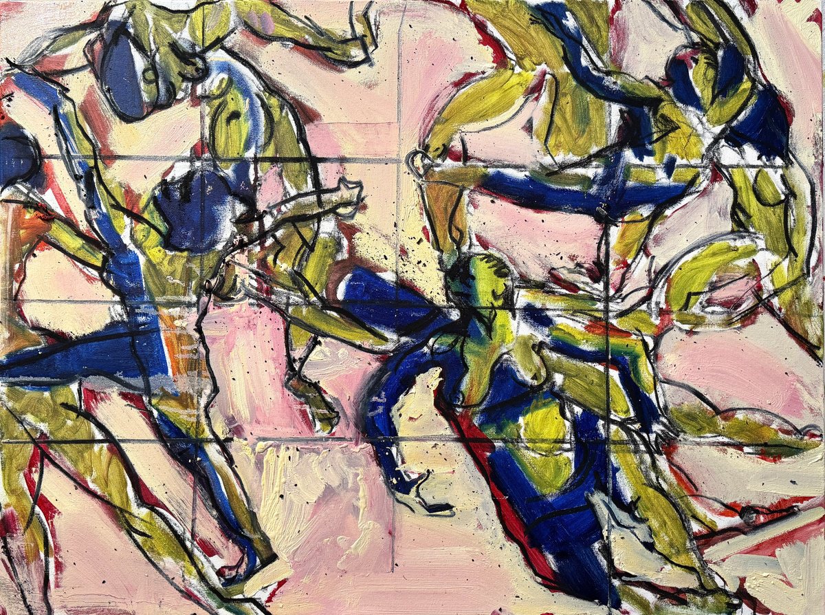 Expressive Portrait Oil Painting By Darren Jekel, 40 X 30, Transforming Rage And Grief, Original Artwork