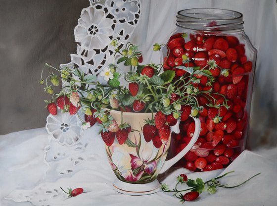 Wild Strawberry Still Life