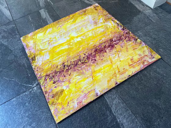 "What Are You, Yellow?" - Save As A Series - Original PMS Abstract Diptych Acrylic Paintings On Reclaimed Wood - 52" x 26"