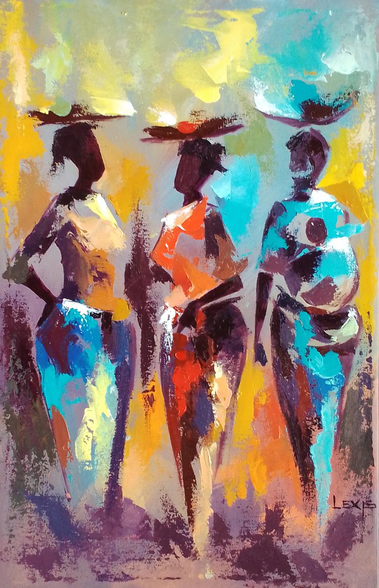 African Elegance By Alex Mensah, 13 X 20, Artwork For Sale On Artfinder