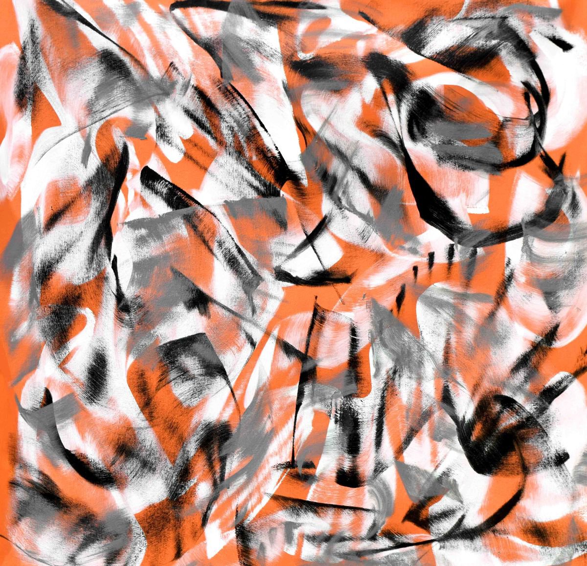 Abstract Acrylic Painting By Sumit Mehndiratta, 44 X 44", Untitled No. 59, Original Artwork