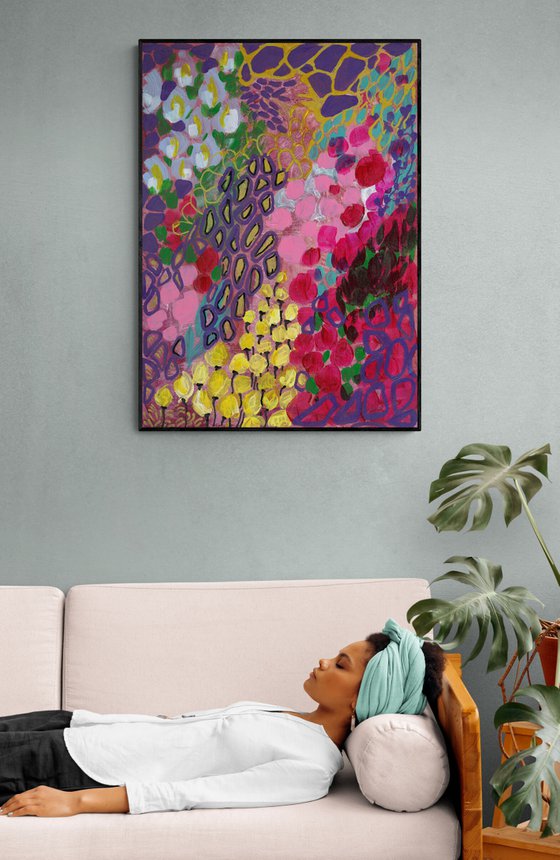 VERY PERI ABSTRACT - Large Abstract Giclée print on Canvas - Limited Edition of 25 Artwork