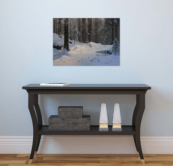 Winter in the spruce forest