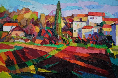 Landscapes of Tuscany # 17 / 30 x 20 cm by Maja Đokić Mihajlović