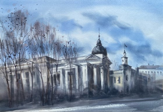 The city opening into spring