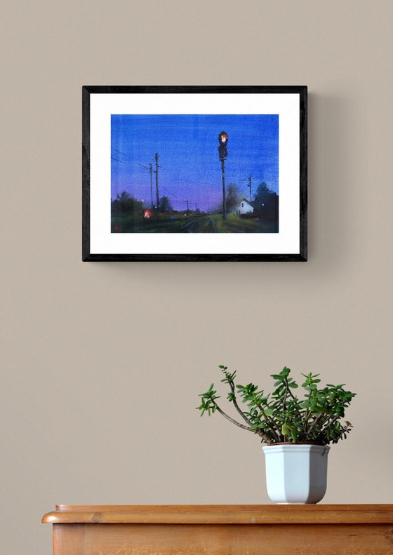 "Evening on the railway"