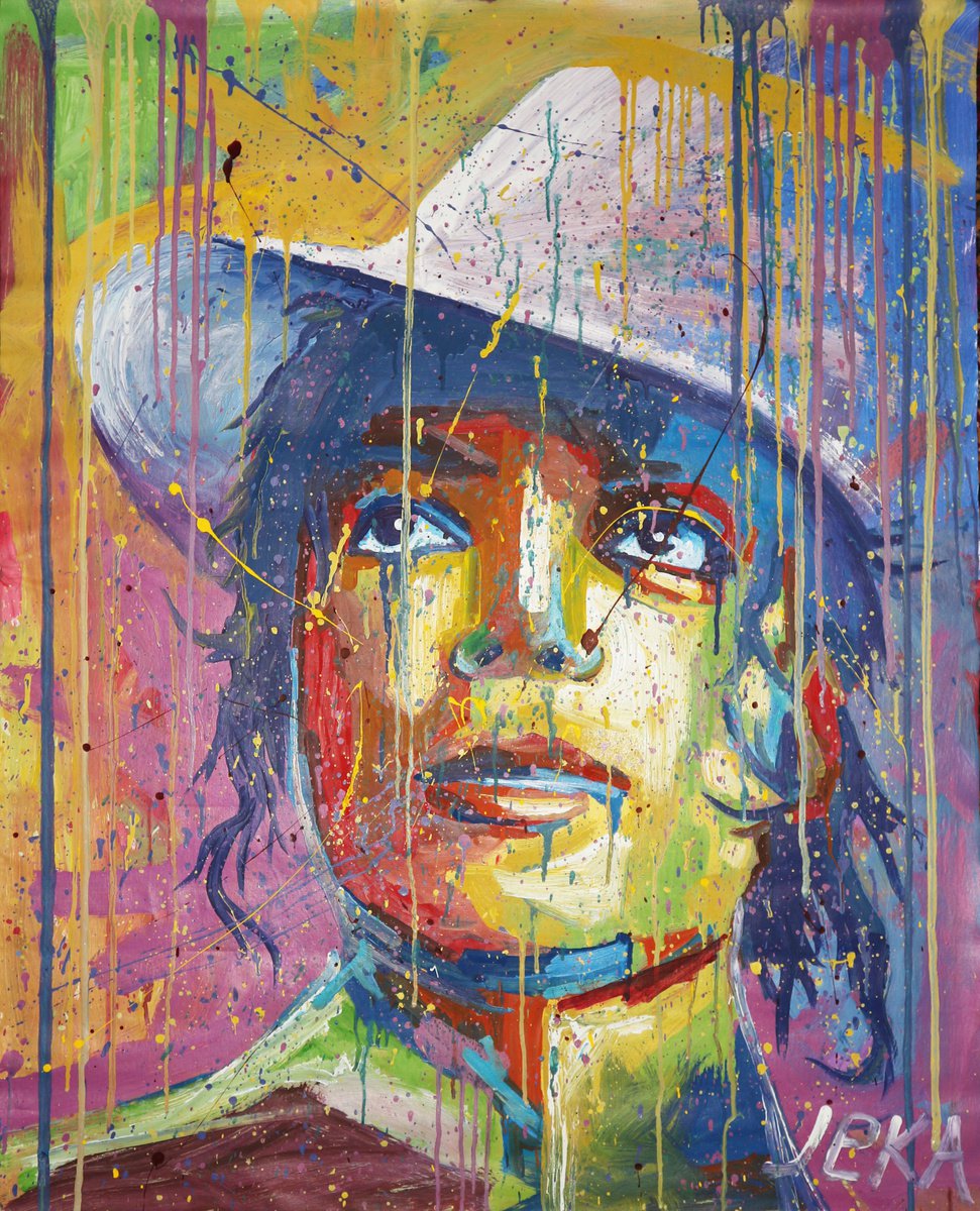 Michael Jackson King of Pop Acrylic on canvas 120x100 by Eugene Gorbachenko